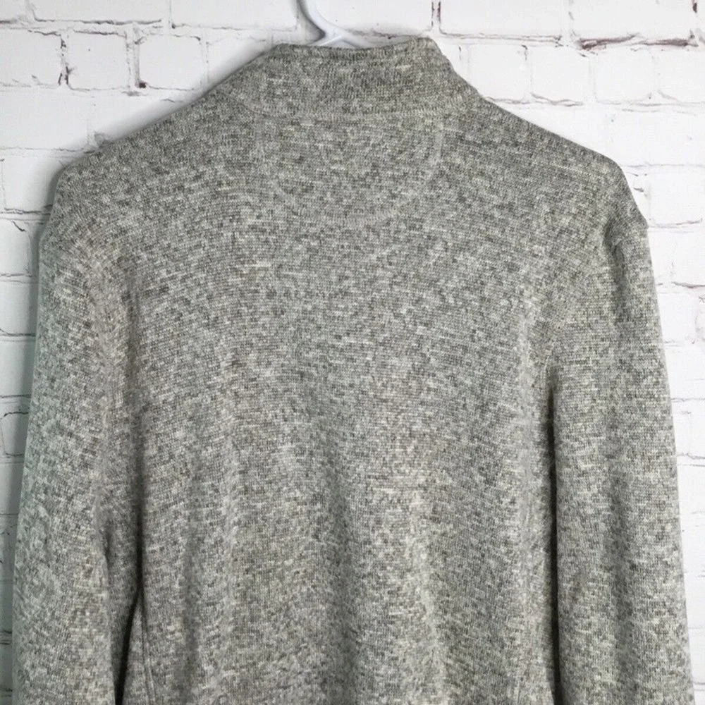 Woolrich Gray Long Sleeve 1/2 Zip MocNeck Fleece Lined‎ Sweater Men L Indonesia